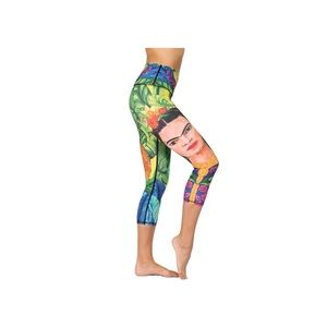 Yoga Democracy Frida Kahlo Printed Crops Large